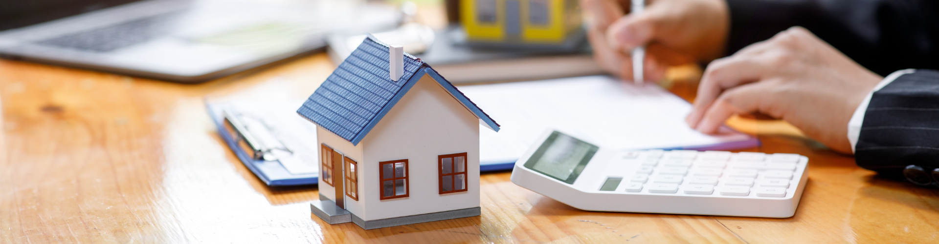 A person working on a laptop.