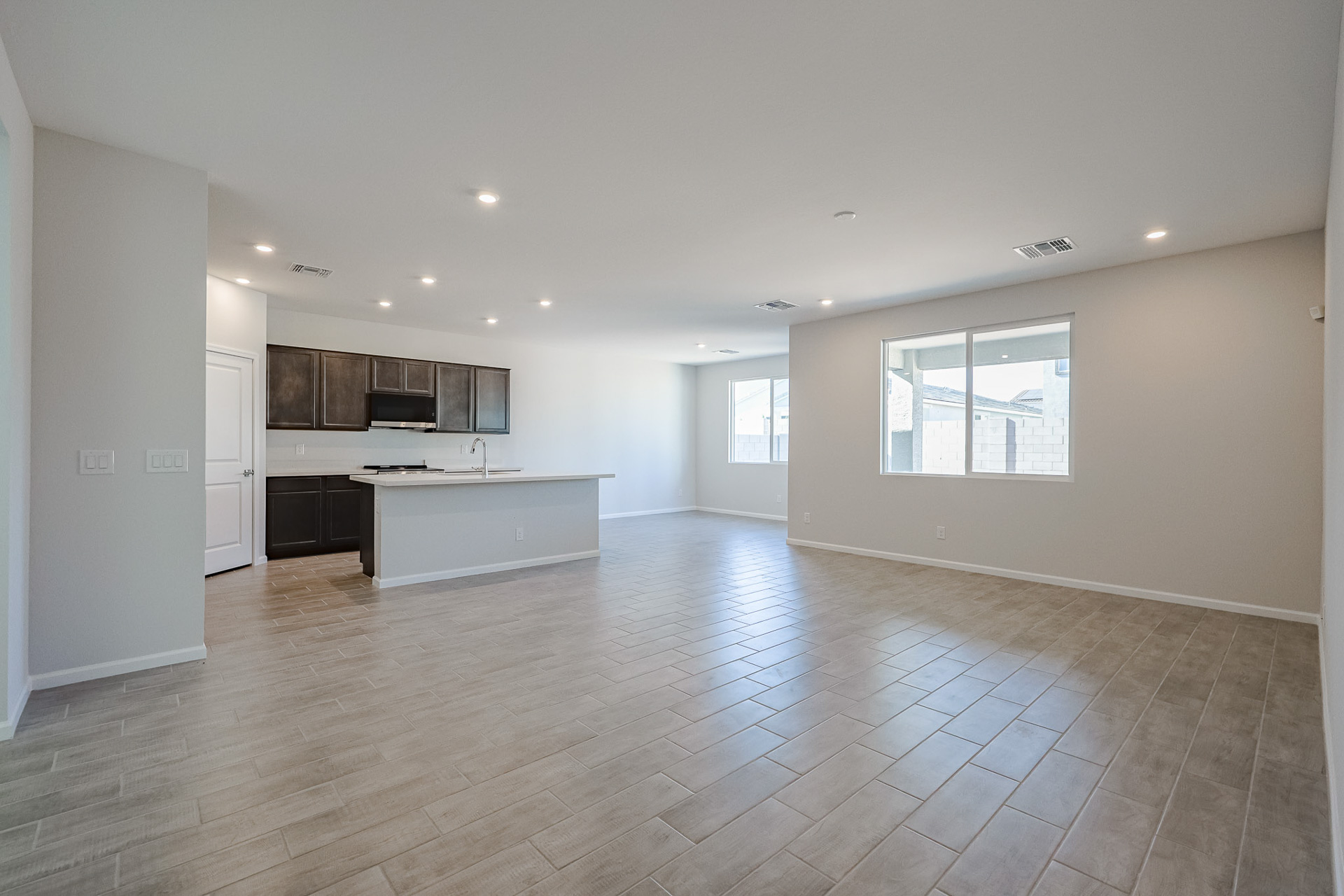 A large empty kitchen.