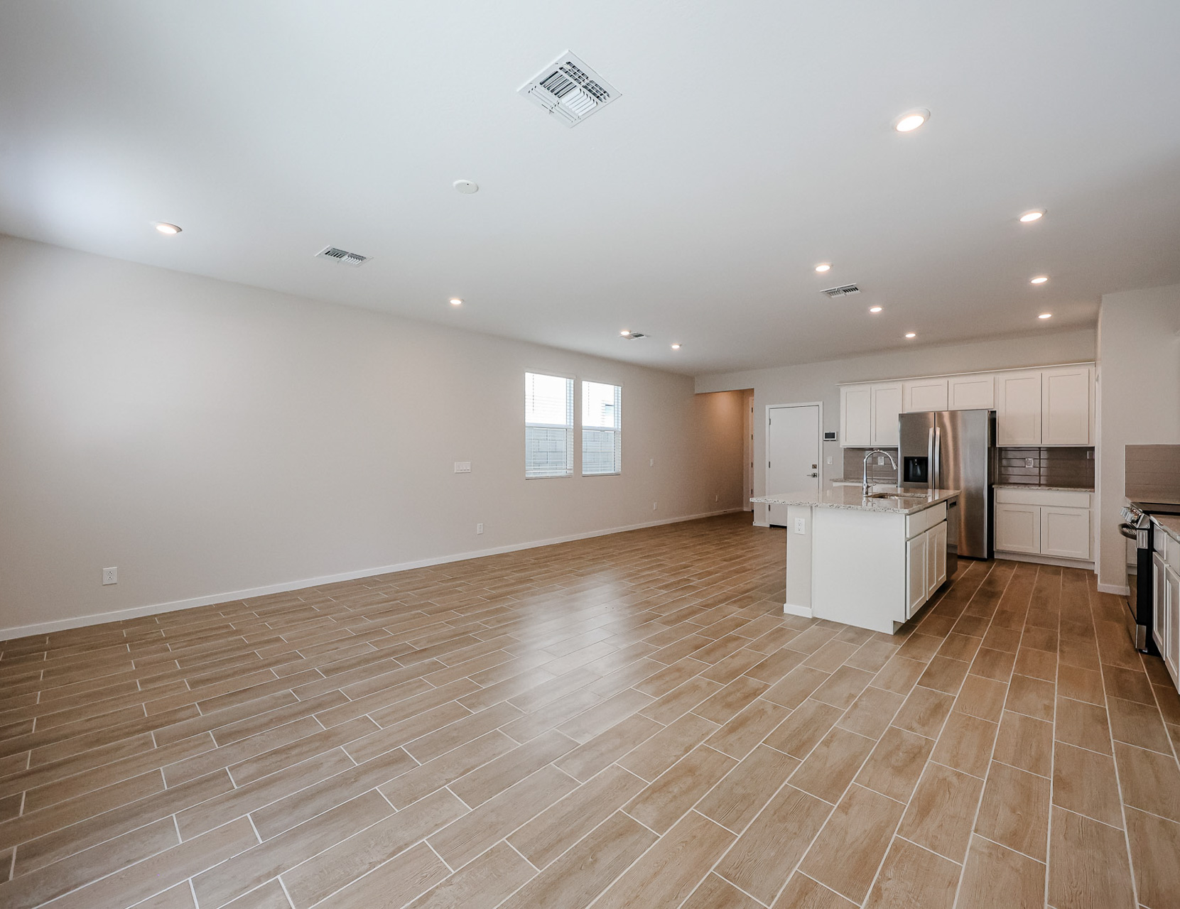 A large empty kitchen.