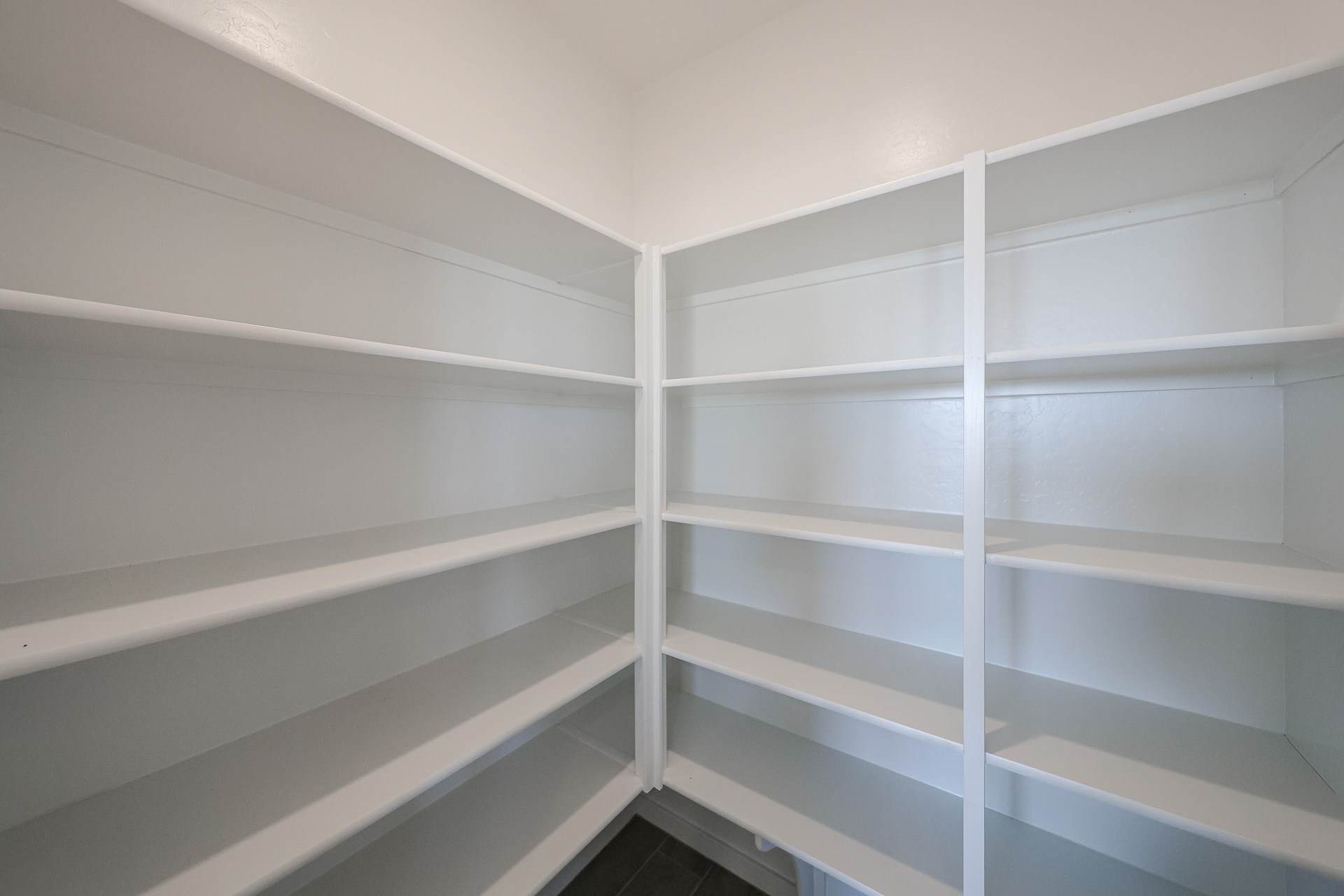 A white shelf with white shelves.