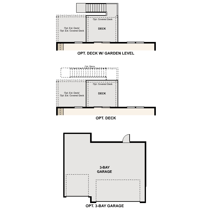 Diagram, engineering drawing. Platte Floorplan, Main Level Options