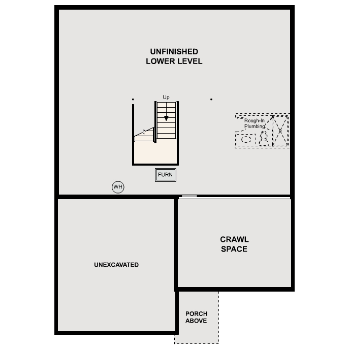 Diagram. Tahoe Floorplan, Standard Basement
