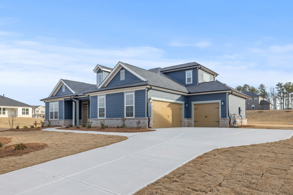 A house with a driveway.