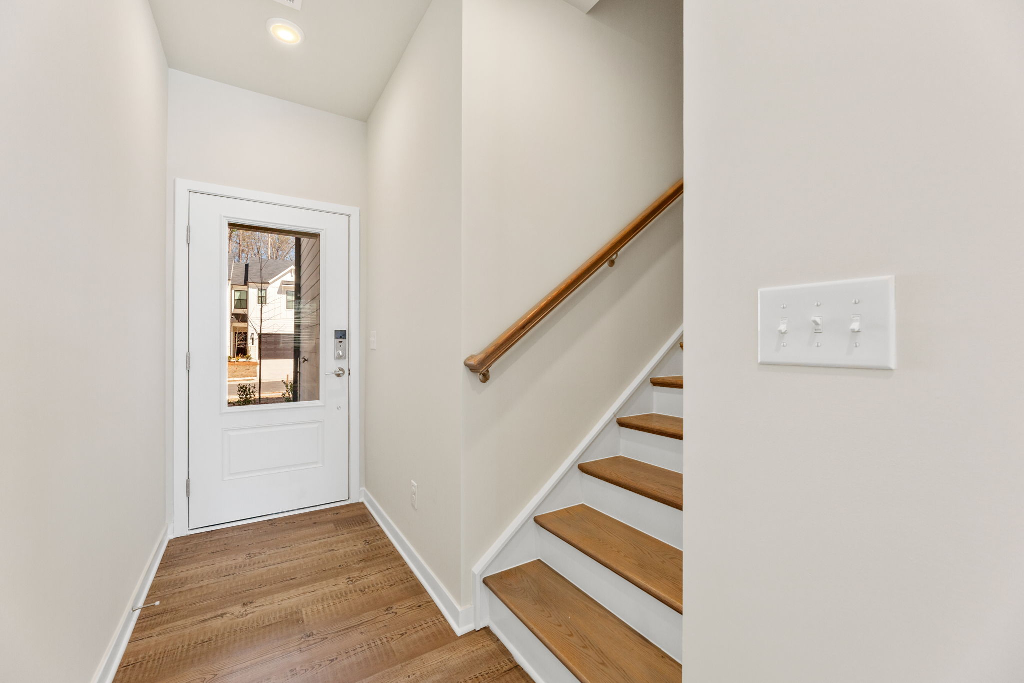 A staircase in a house.