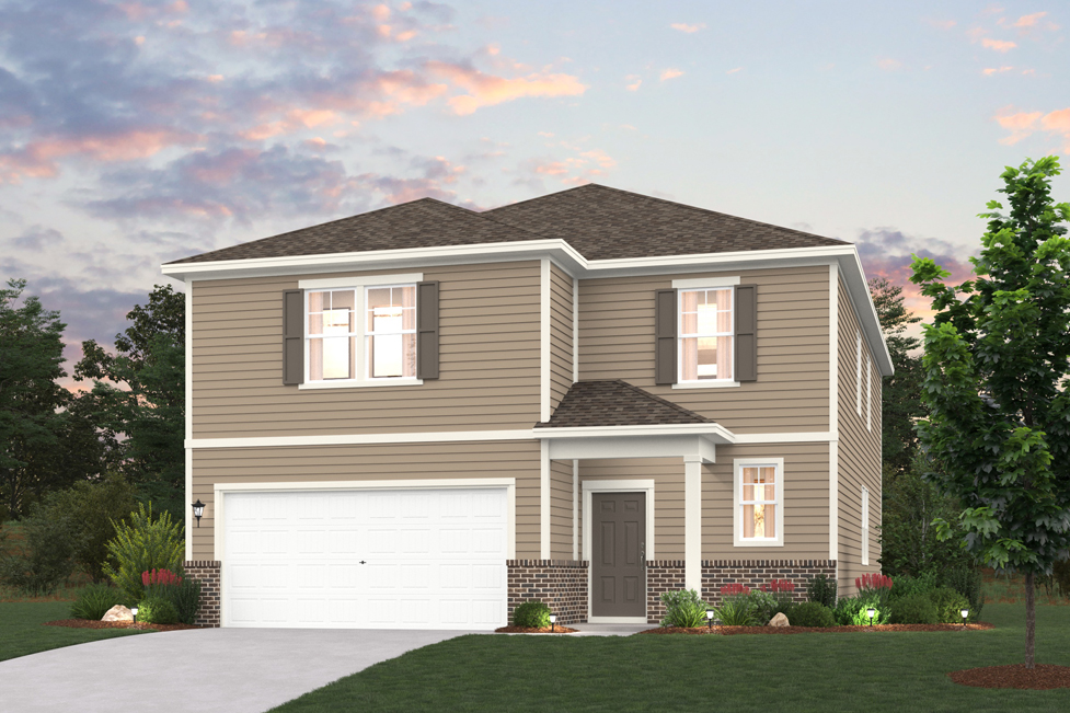 A house with a garage.