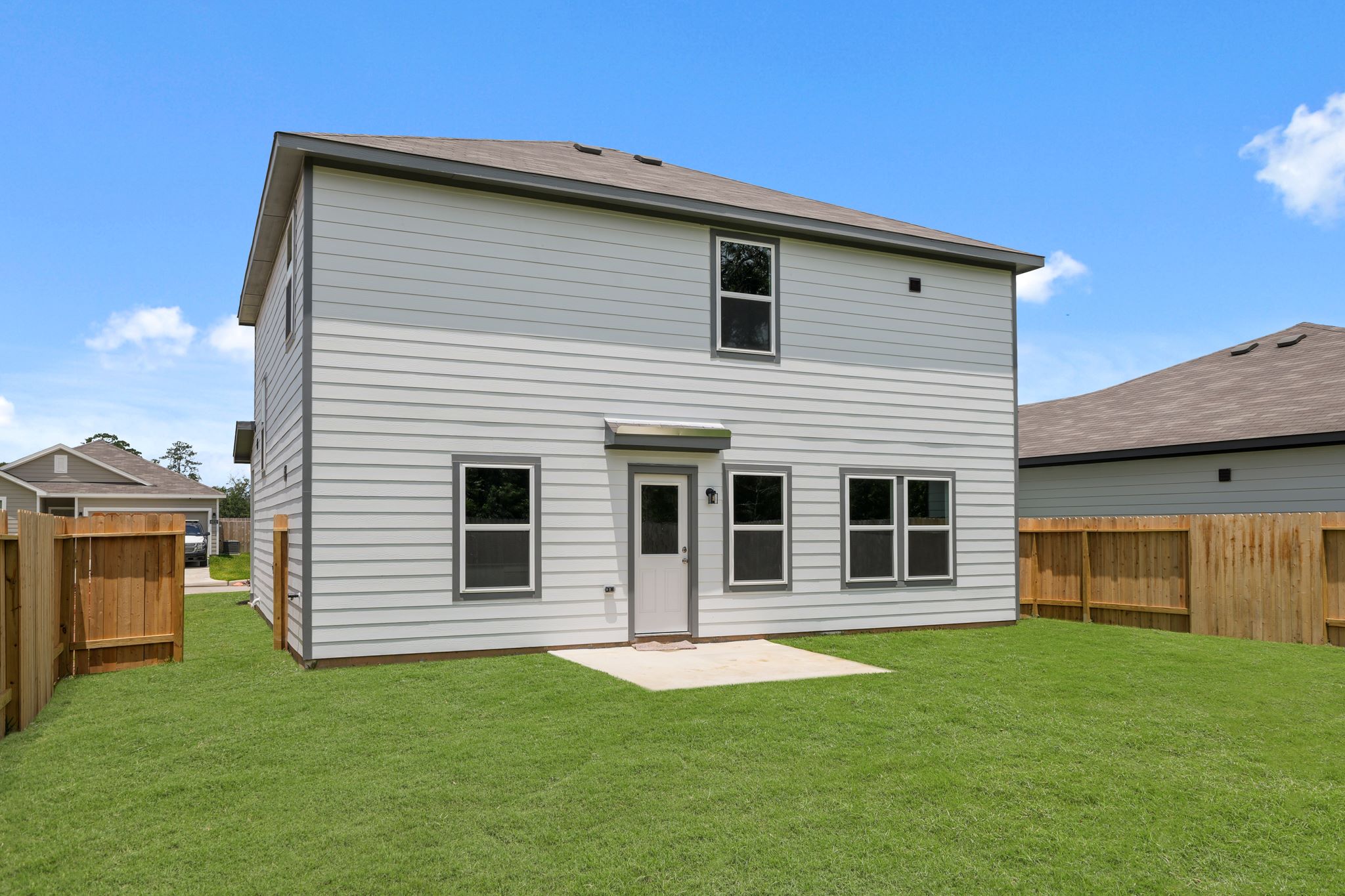 A house with a yard.