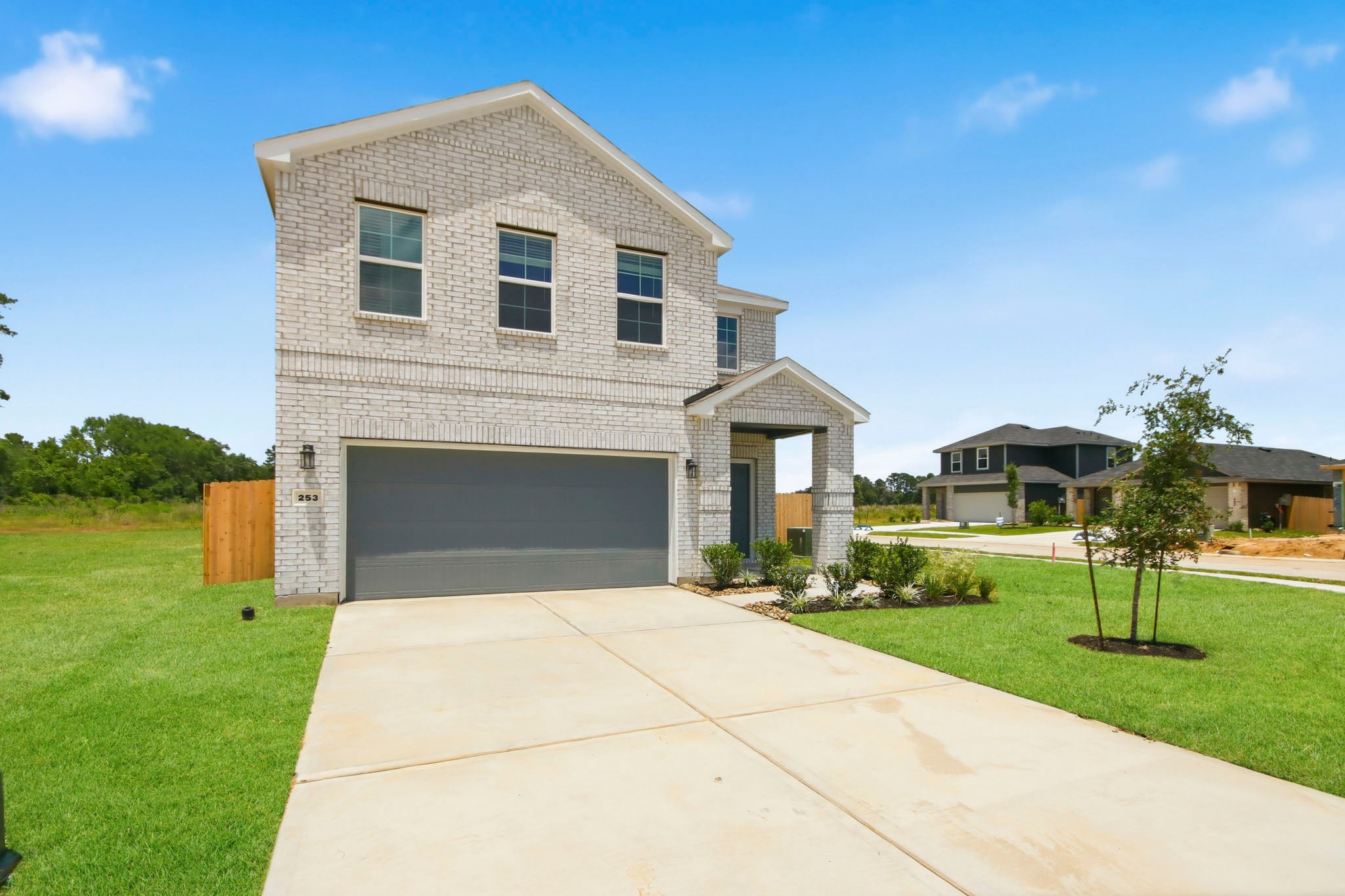 A building with a driveway.