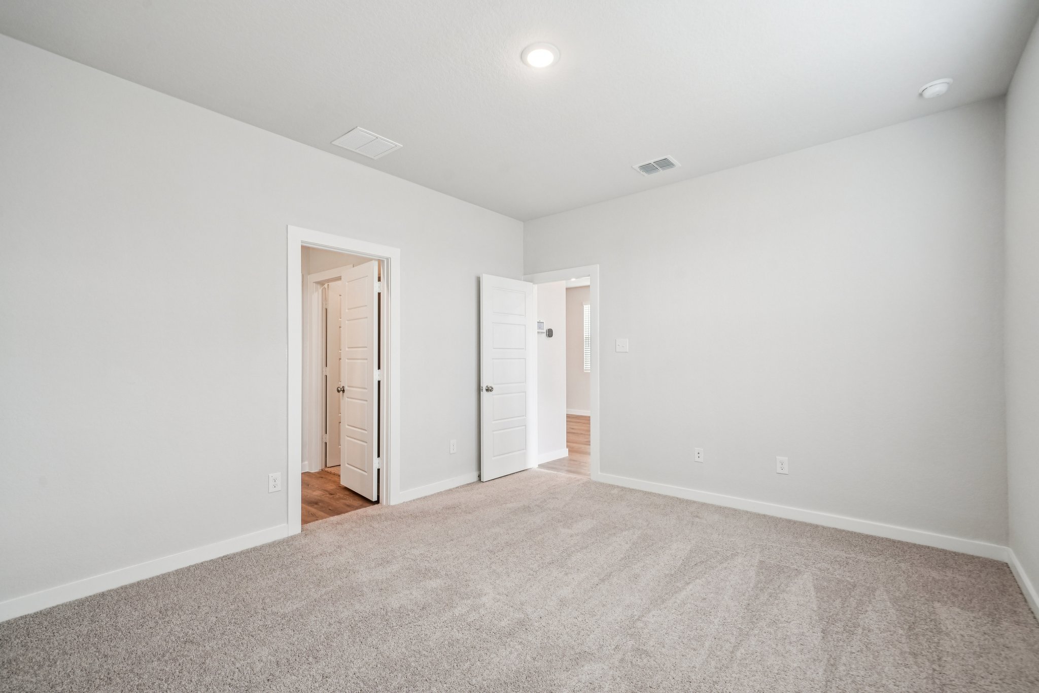 A room with white walls.